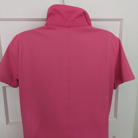 NIKE GOLF PINK DRI-FIT POLO SHORT SLEEVES COLLAR T-SHIRT SIZE LARGE - Picture 6 of 17